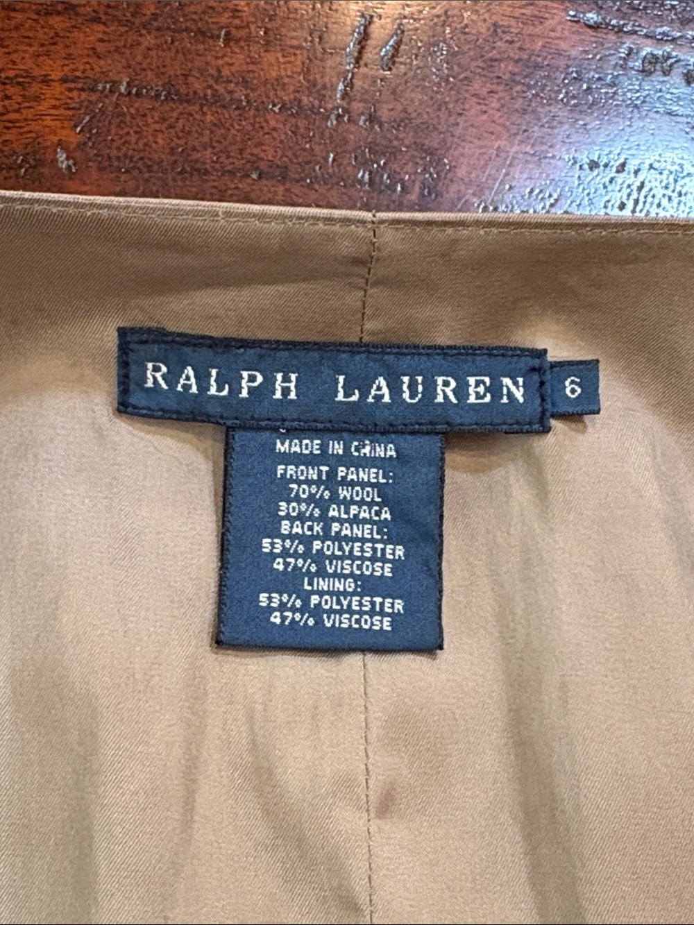 Vintage Ralph Lauren Wool Houndstooth Tweed Vest size 6 *As-Is* - Picture 14 of 14